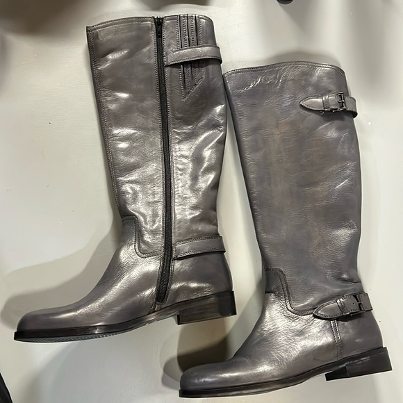 Garnet Hill Gabriella Leather Riding Boots - Picture 1 of 5